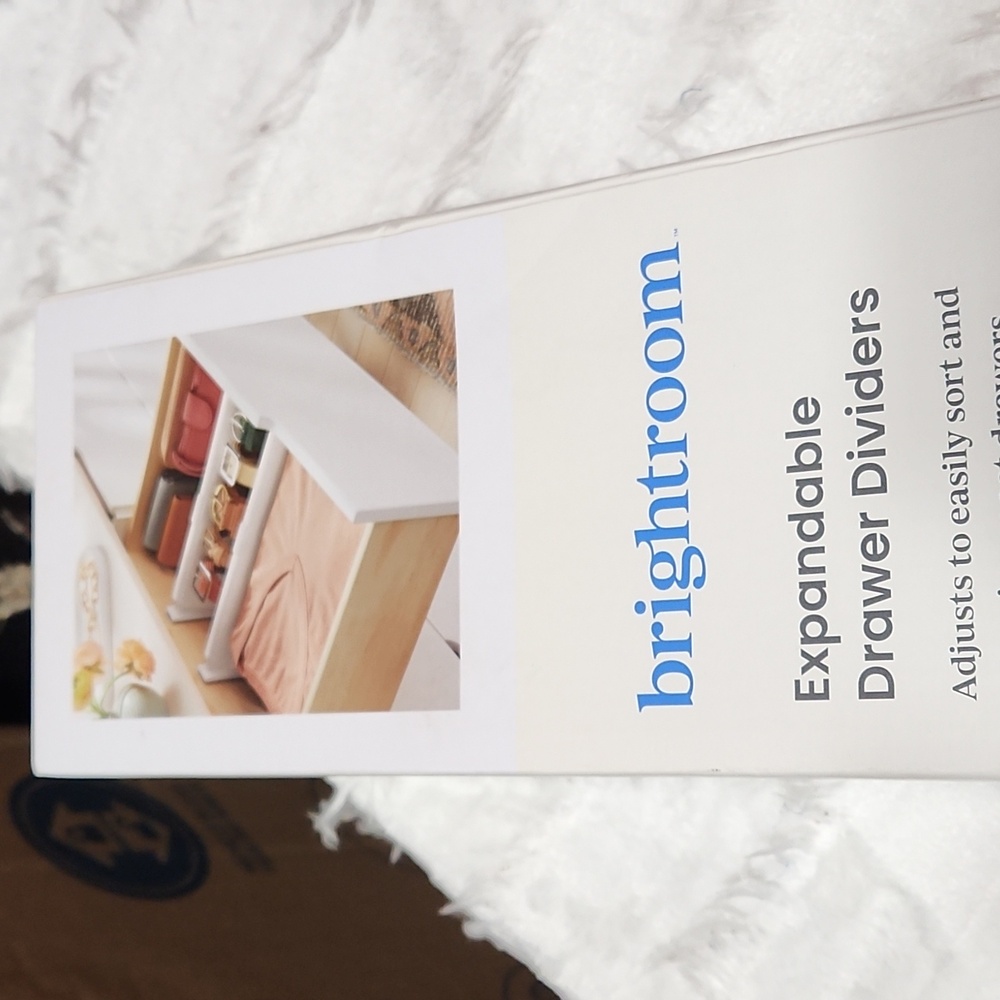 Expandable Drawer Dividers 2x Organize Drawers (New by Brightroom) Color White